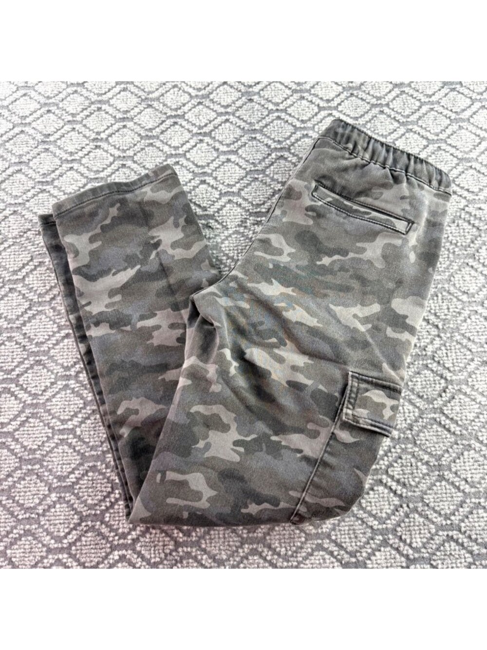 Lazer Boys Black Grey Camouflage Cargo Pants Size 10